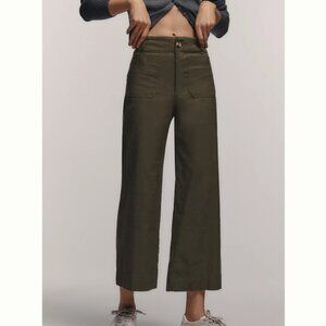 The Colette Magic Fabric Crop Wide-Leg Pants by Maeve for Anthropologie